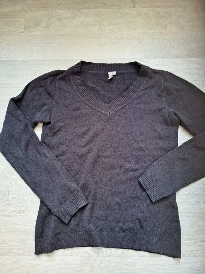 pull col V noir - photo numéro 9