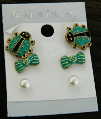 Lot de 3 paires de boucles d'oreilles neuves