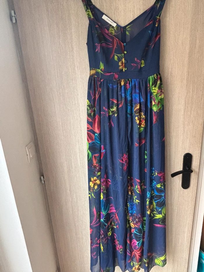 Sublime robe  longue originale bleu électrique - Promod - T36 - photo numéro 2
