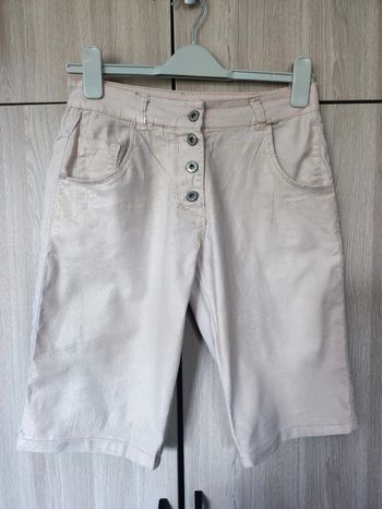 Short jean rose pailleté t 36 Made in Italy