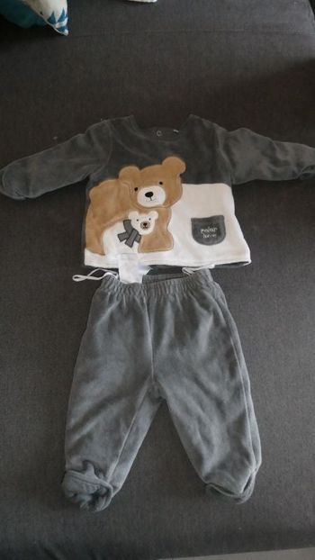 Ensemble pull + pantalon – oursons NEUF - garçon 6 mois