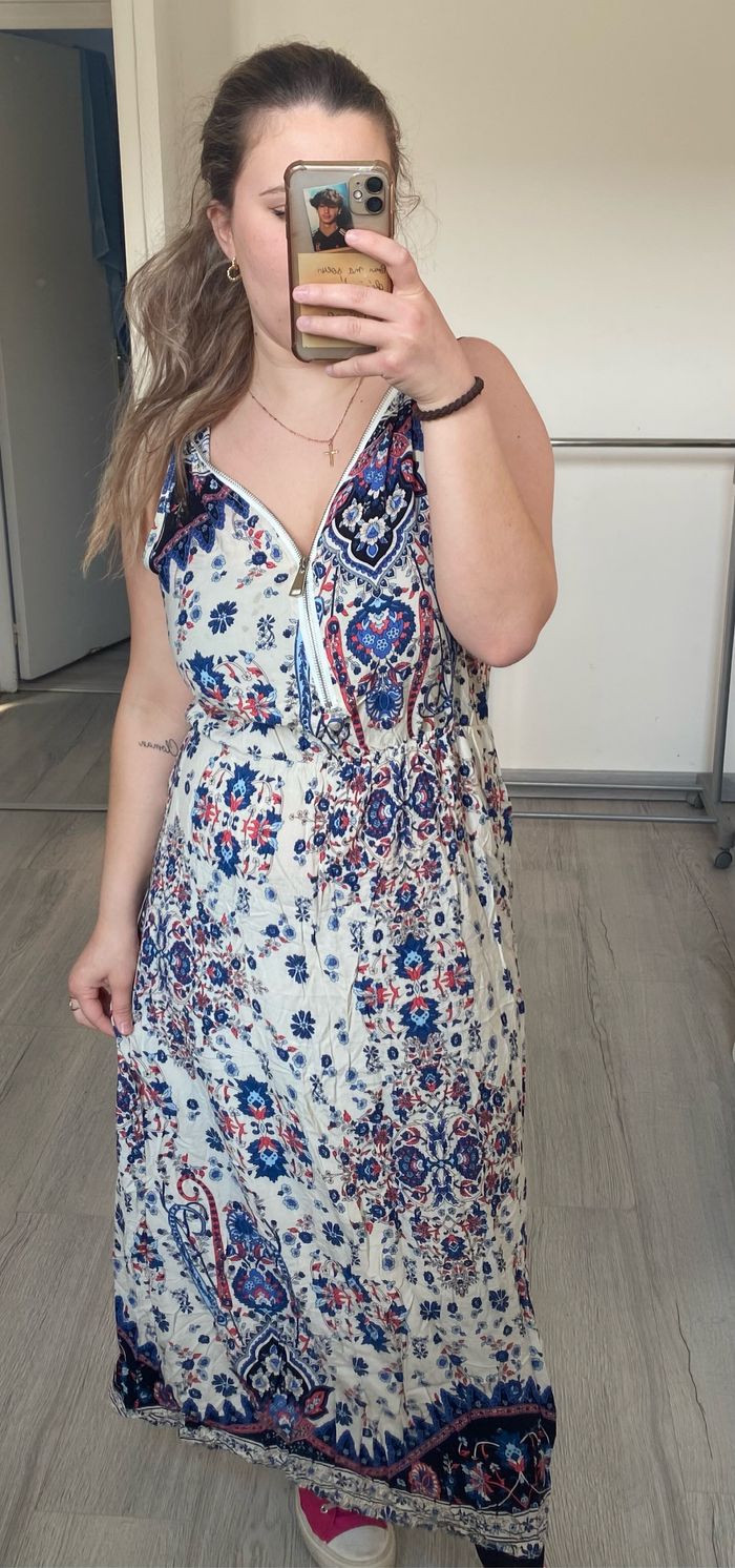 Robe longue à motif