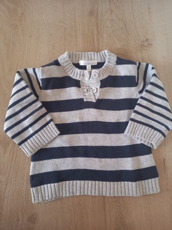 Pull rayé Kitchoun 9 mois