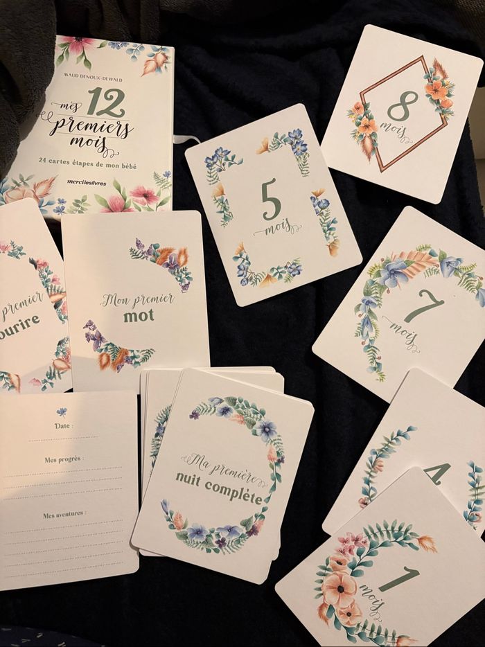 Mes 12 premiers Mois - Maud DENOUX DEWALD - Carte Etape Bébé - photo numéro 2