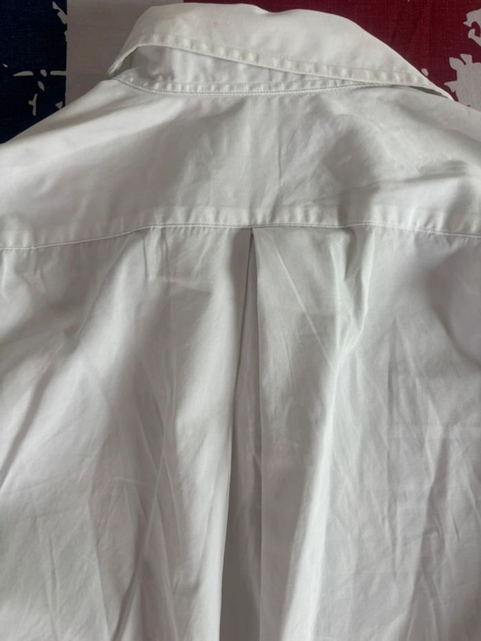 Chemise Ralph Lauren Vintage Blanc Logo Bleu Taille S/M - photo numéro 12