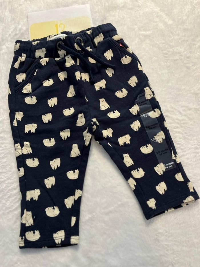 NEUF (non portés) 🏷🤩😍💙💙 superbe pantalon molleton et polaire 12 mois garçon😍💙💙