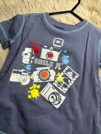 T-shirt bleu marine motif appareil photo Tex 2 ans