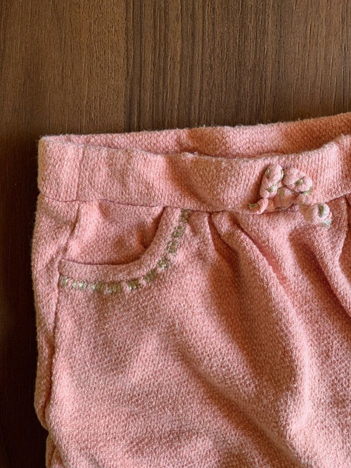 Pantalon rose et fils dorés 6 mois fille Tape a l’œil - photo numéro 2