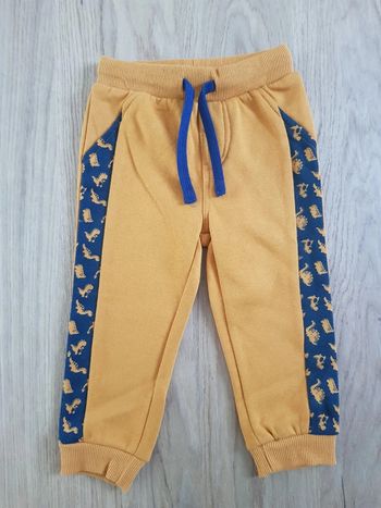Pantalon bébé garçon moutarde avec dinosaures 18 mois