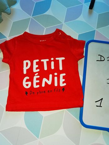 D1298 - tee-shirt garçon 1 mois