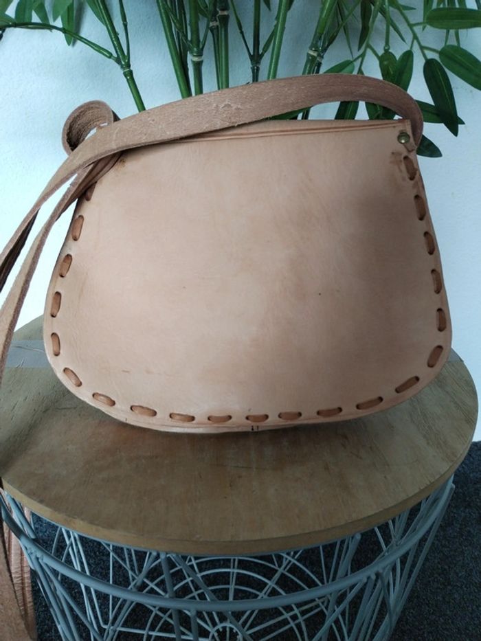 Sac bandoulière en cuir, fabrication artisanale - photo numéro 5
