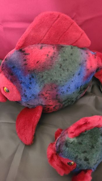 peluche poisson anima multicolore doudou poisson des iles 34 cm