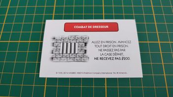 Combat de dresseur Allez en prison pièce jeu de société Monopoly Pokémon édition de Kanto #C43