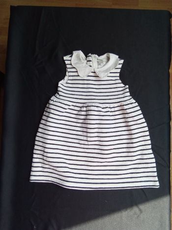 Robe courte rayée sans manche excellent état