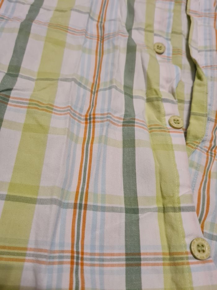 Chemise courte manche à carreaux vert 10/12 ans - photo numéro 3