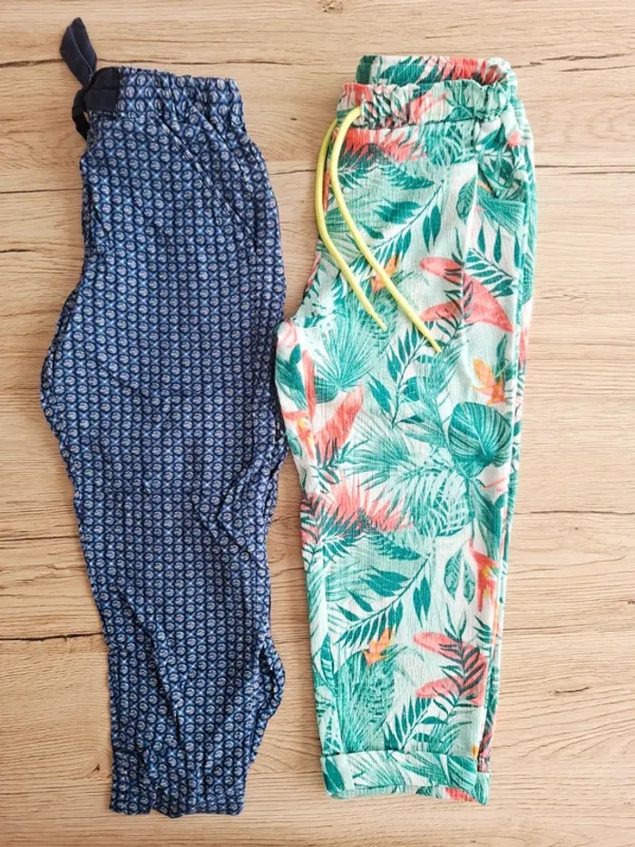 Lot de 2 pantalons légers okaidi/kiabi 3ans