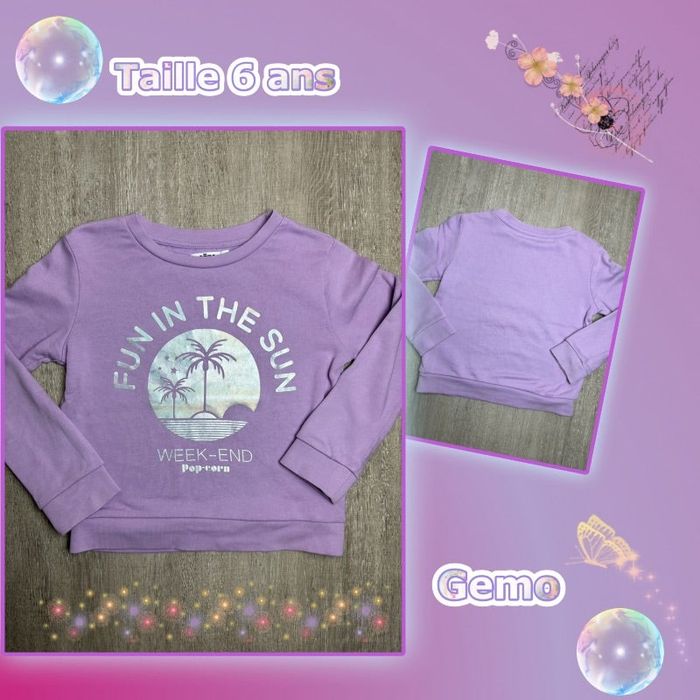 Pull sweat léger Fun in the sun  - taille 6 an