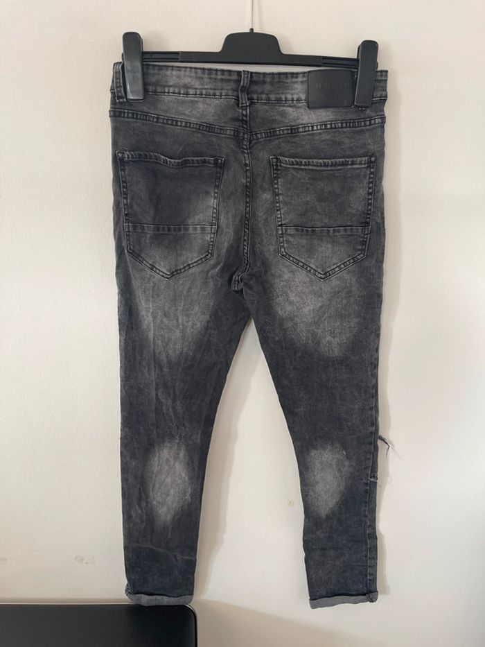 Jean slim destroy John h taille 34 gris - photo numéro 3