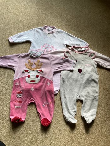 Lot de 3 grenouillère fille 3 mois