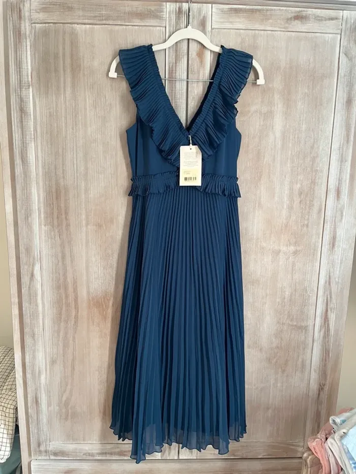 Robe Rachel t. 34 bleu océan