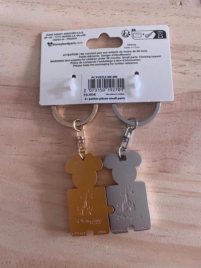 Duo Porte-Clés Mickey Minnie Puzzle "I love U" - Disneyland Paris - photo numéro 2