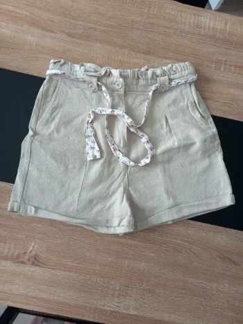 Short beige en coton T42