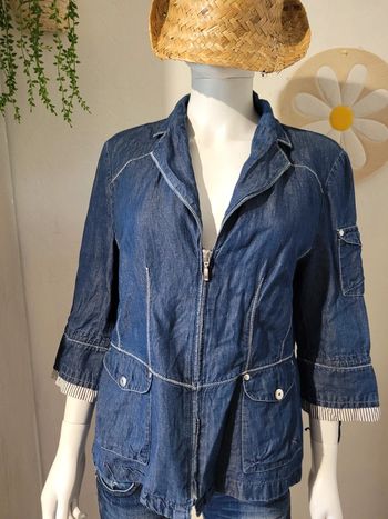Veste chemise coton lin