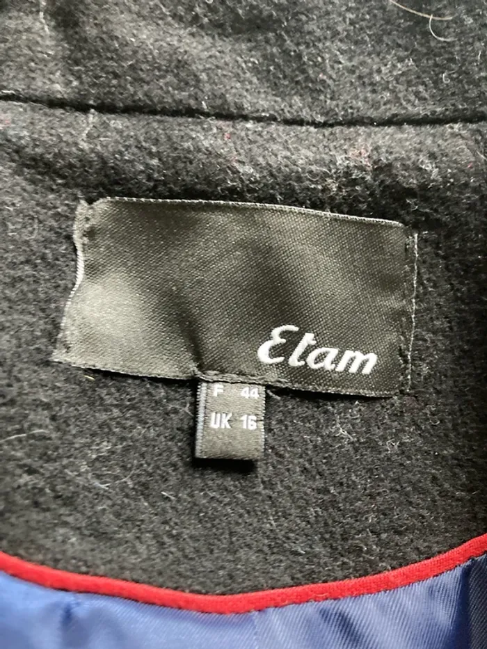 Manteau noir classique droit Etam - photo numéro 2