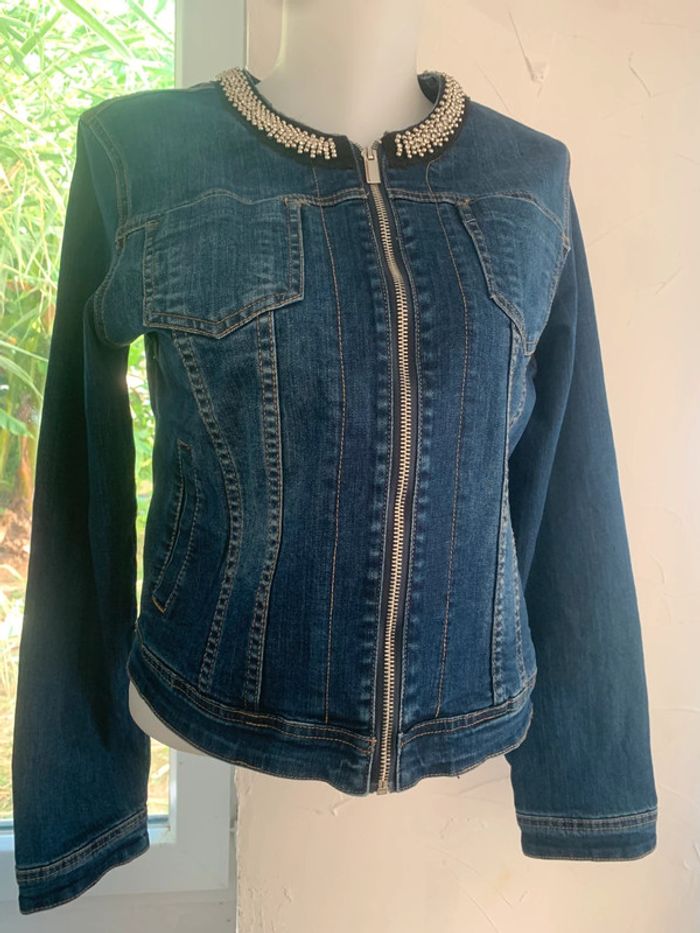 Veste en jean Mosquitos fantaisie taille 40 - photo numéro 2