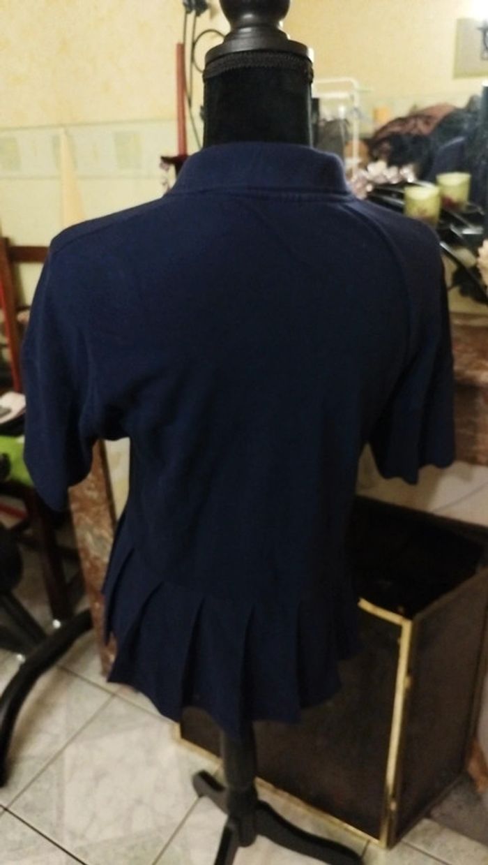 Polo pull bleu marine Lacoste vintage M/38 y2k pleated - photo numéro 3