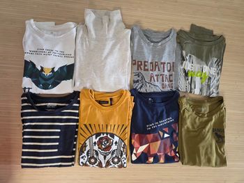 Lot t-shirts manches longues 8ans