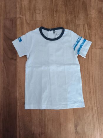 T-shirt manches courtes blanc et bleu Orchestra 9mois