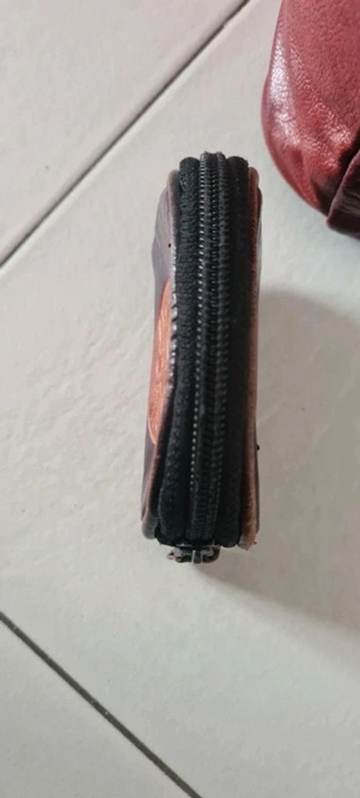 Sac porté épaule + porte monnaie assorti 100% cuir - photo numéro 17