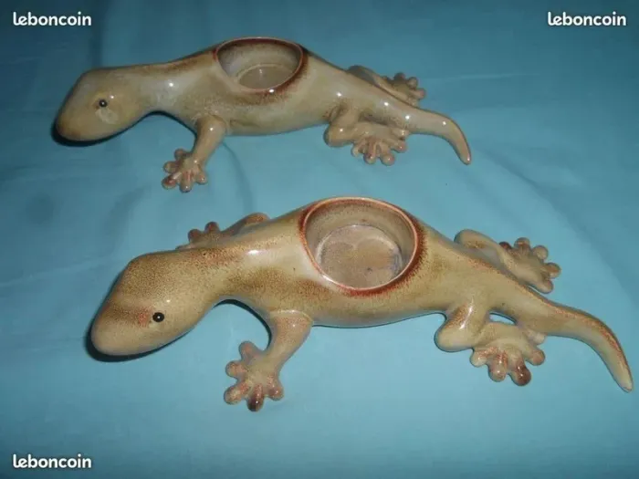 Lézard bougie décoration