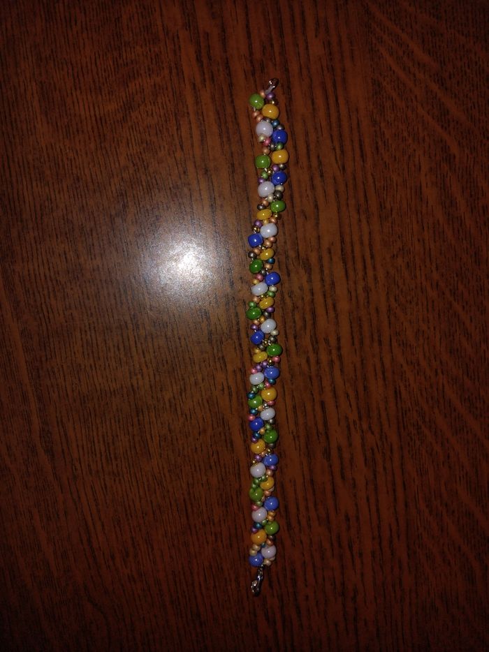 Bracelet en perle de rocaille avec fermoir acier inoxydable - photo numéro 2