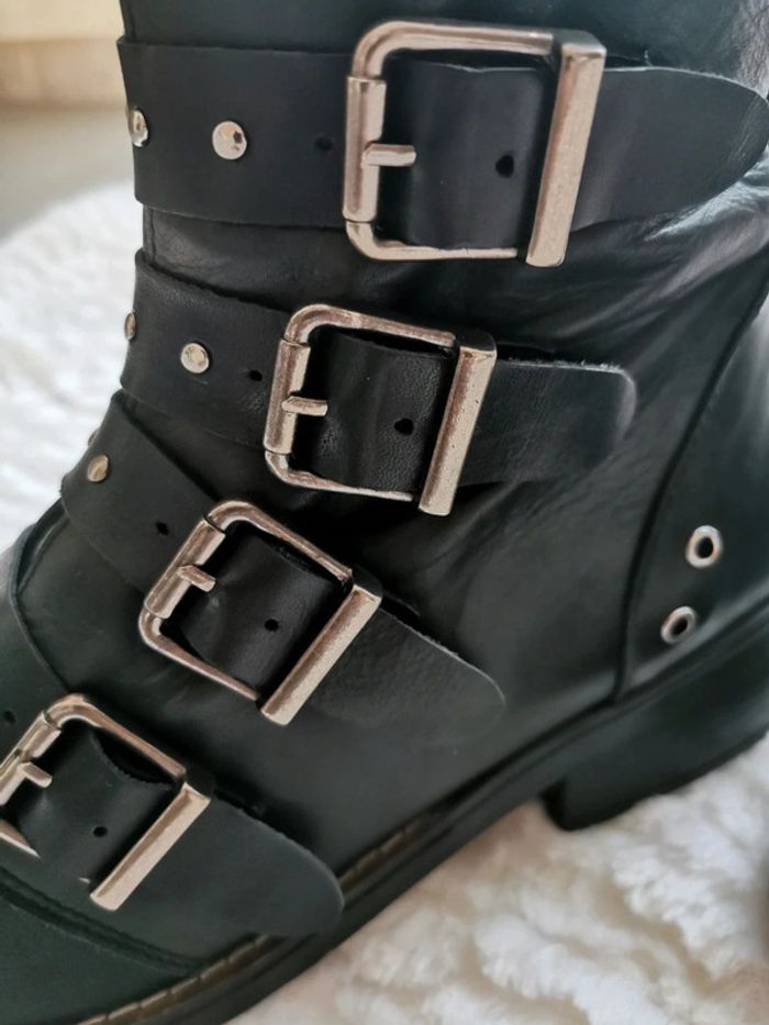 Bottines boots à brides rivets Musse & cloud 40 tout cuir - photo numéro 7