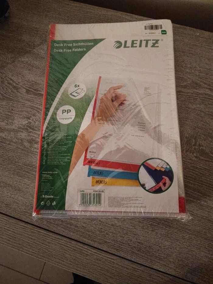 Pack de 10 fardes leitz 6 feuilles par farde neuf emballé !