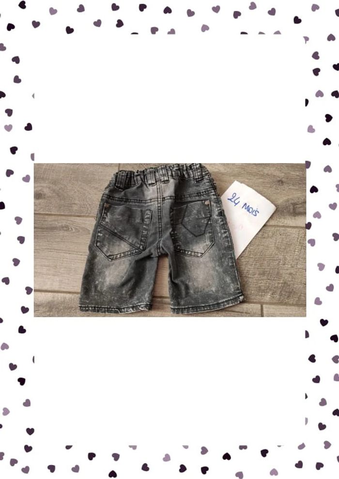 Short bermuda jean effet délavé - photo numéro 2