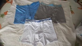 Lot de 3 boxers homme blanc, gris et bleu clair