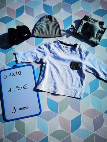 D1220 - Tee-shirt garçon 3 mois