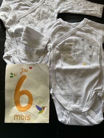 Lot de 2 bodies manches longues ouvertures avant