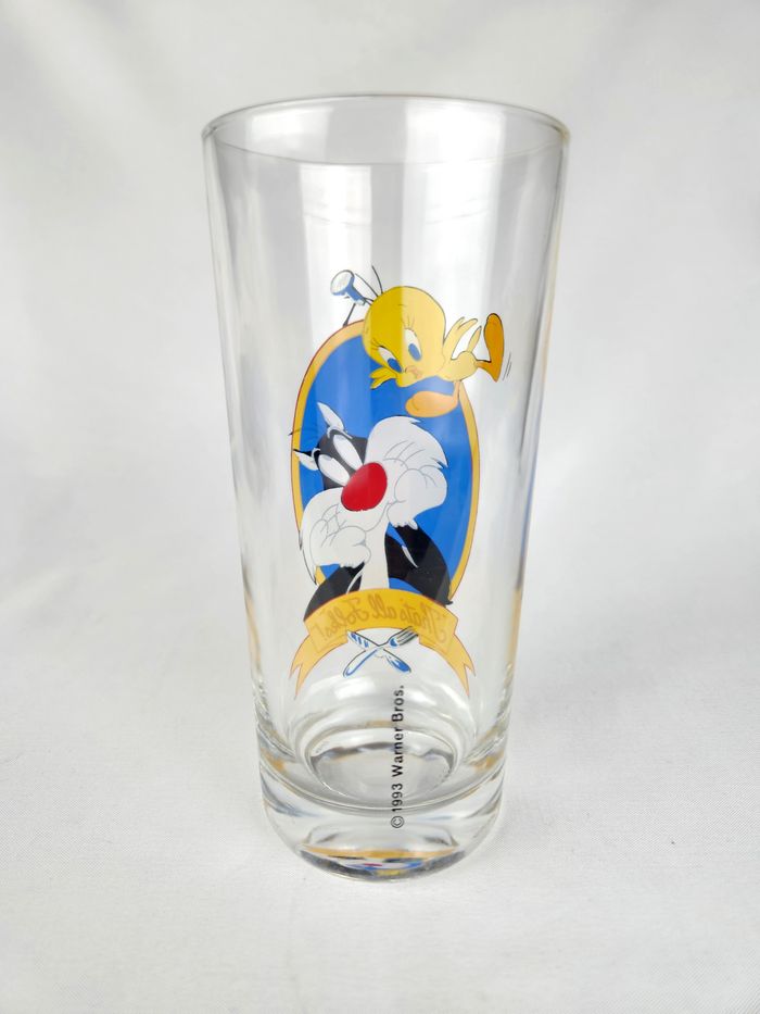 Verre Looney Tunes Titi & Grominet 1993 Warner Bros - photo numéro 3