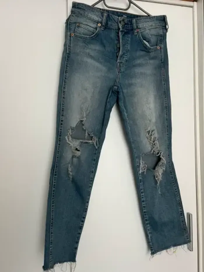 Jean destroy bleu clair H&M Divided - photo numéro 2
