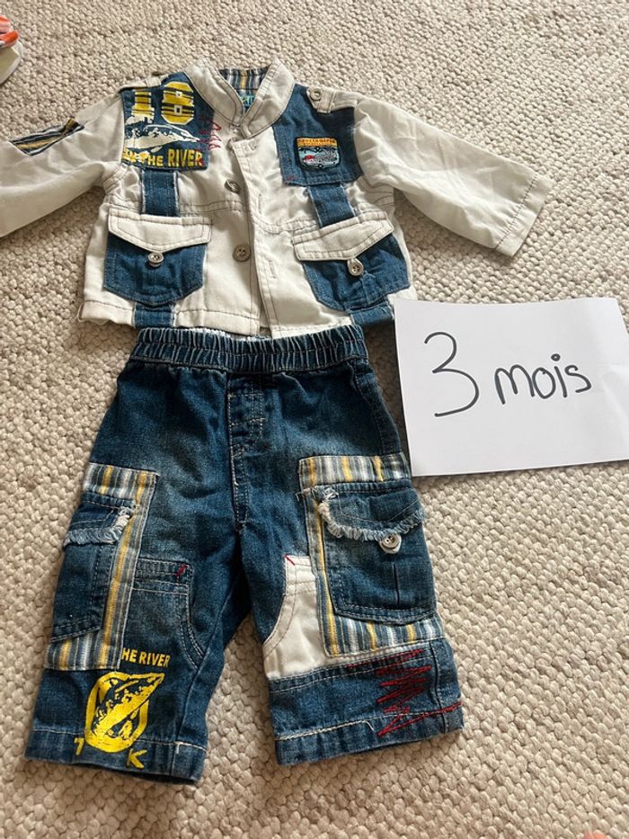 Ensemble jean et chemise 3 mois - photo numéro 2