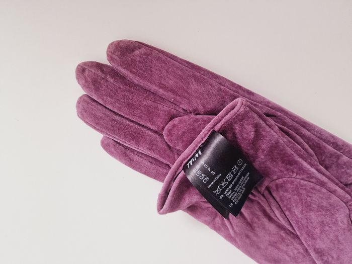 H&M - Gants en cuir velours - Mauve - Small - Neufs ! - photo numéro 3