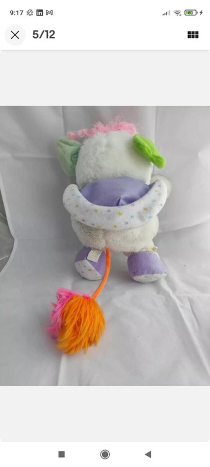 Vintage années 1980 Popples ~ Bébé Bibsy Popple with baby bottle biberon - photo numéro 5