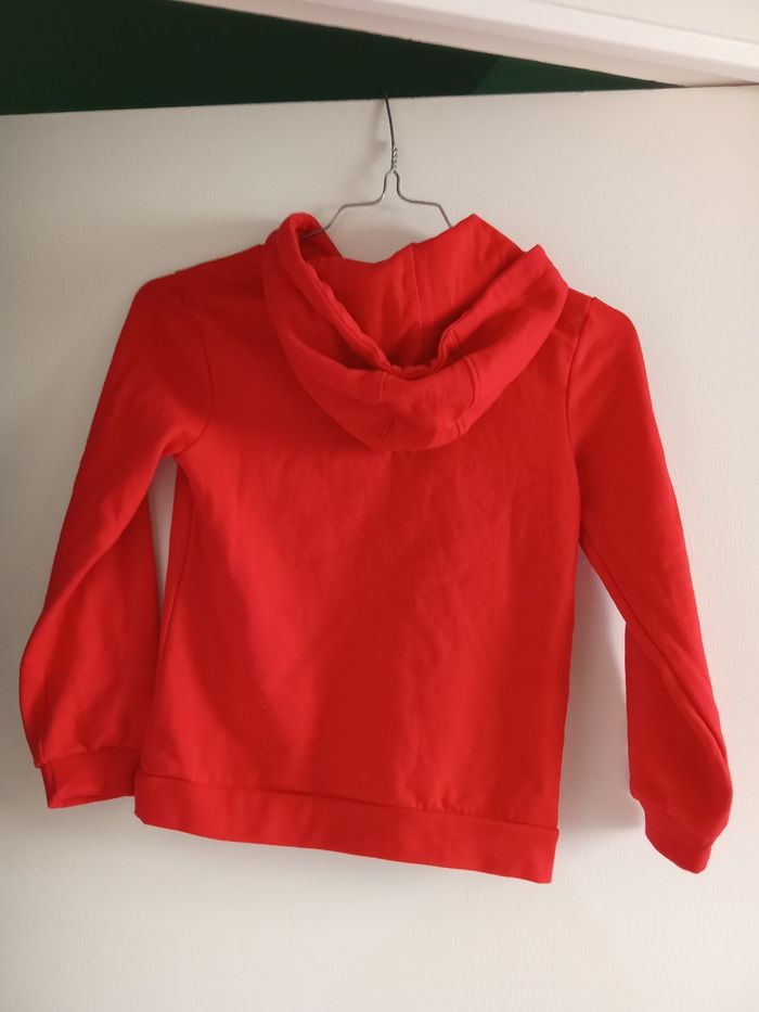 Sweat à capuche rouge garçon sport marque Airness en 8 ans, hiver - photo numéro 2