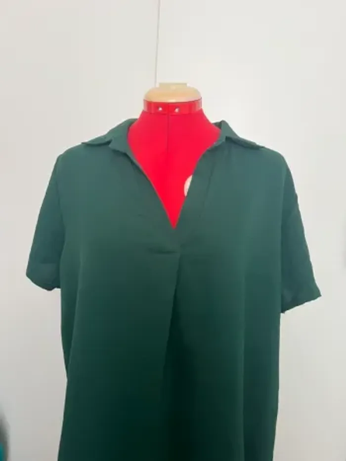Robe chemise vert émeraude Made in Italy