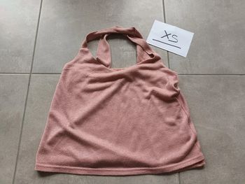 Débardeur rose pailleté taille XS