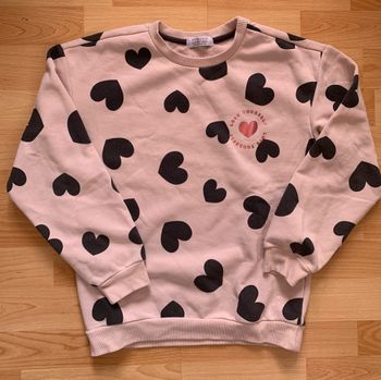 Sweat rose avec cœurs Primark 9/10 ans